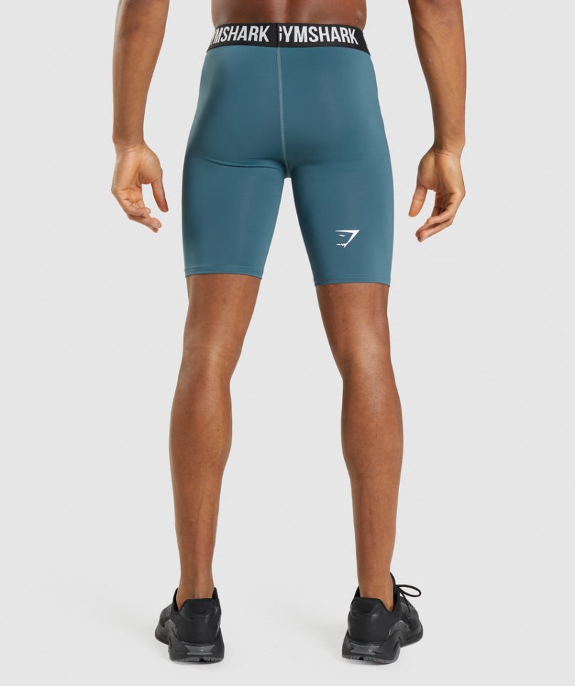 Men's Gymshark Element Baselayer Shorts Turquoise | CA 76D80A